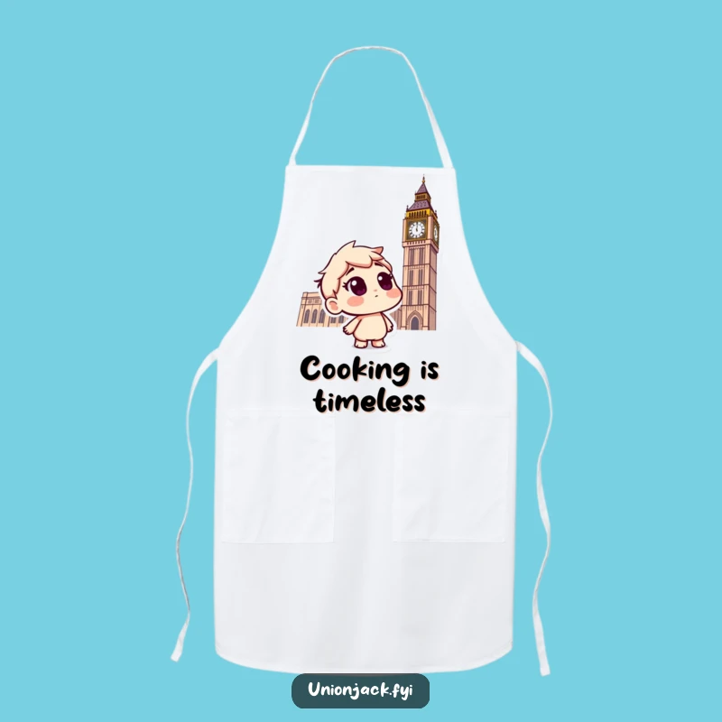Funny Curious Big Ben Apron: Hilarious London Kitchen Wear for Travelers Gift