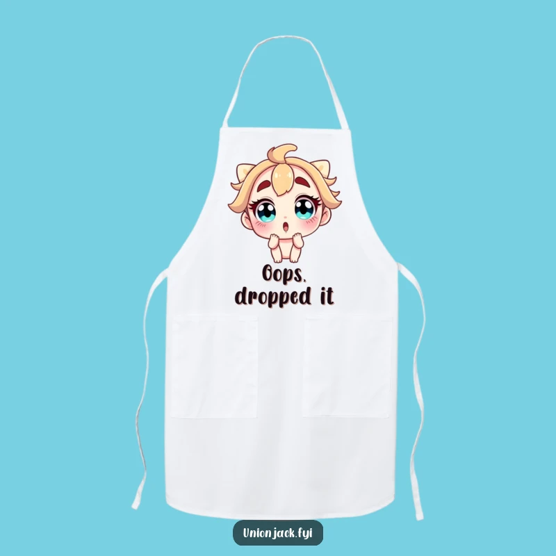 Funny Apron: Kitchen Surprise - Wide-Eyed Chef Character Humorous Gift