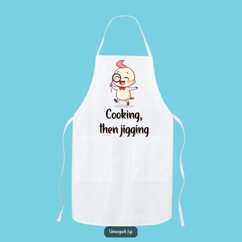 Funny Dapper Chef Apron: Character Wear for Joyful, Elegant Kitchen Moments