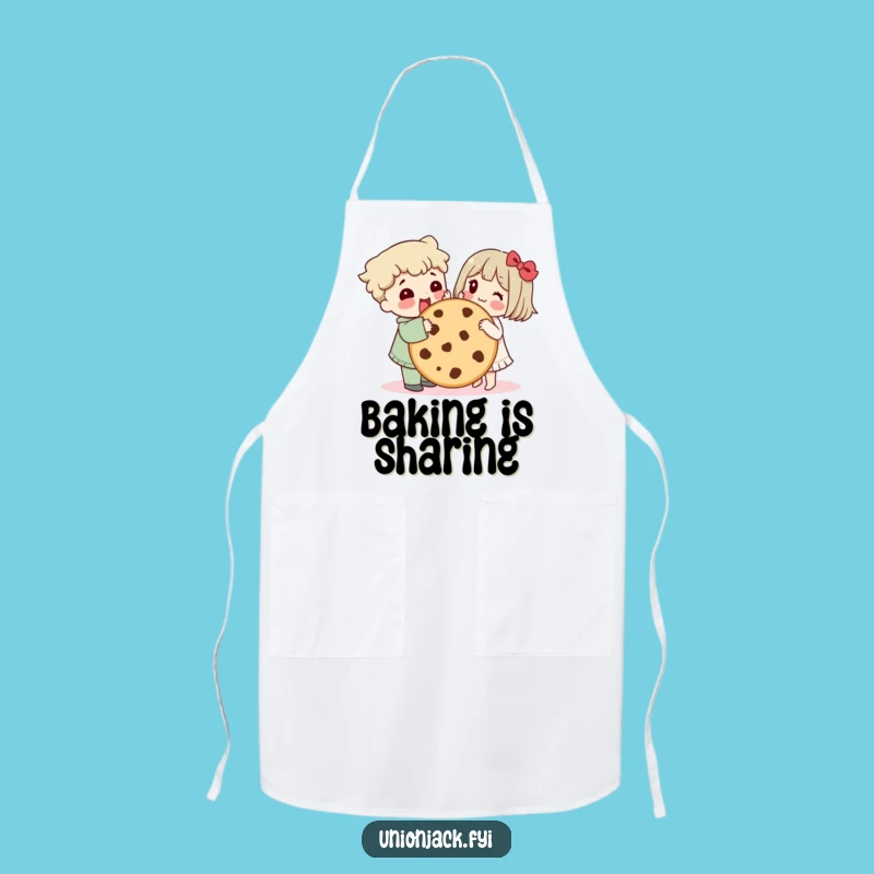 Funny Kitchen Cookie Sharer Apron: Hilarious Character Duo for Sweet Cooks