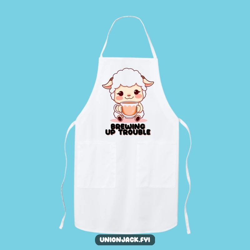 Funny Sheepish Grin Apron: Chef Character Kitchen Wear for Hilarious Cooking