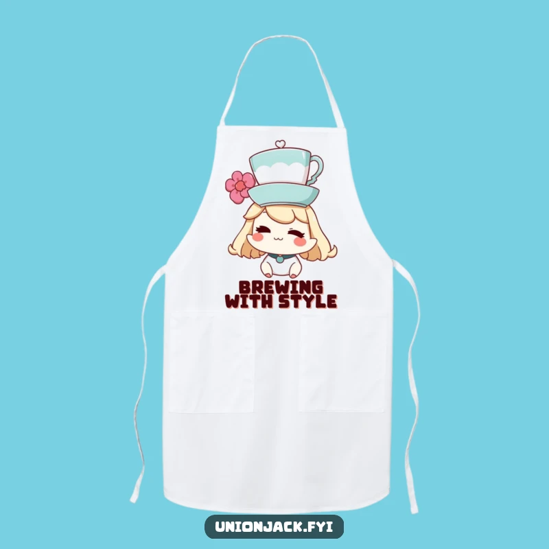 Funny Teacup Apron: Character's Kitchen Balance - Cook with Whimsy, Perfect Funny Gift