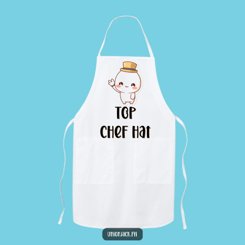 Funny Top Hat Character Apron: Dapper Kitchen Style for a Perfect Funny Gift