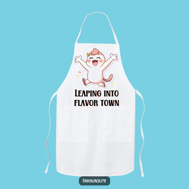 Funny Apron: Chef Character Leap, Great Funny Gift for a Playful Cook