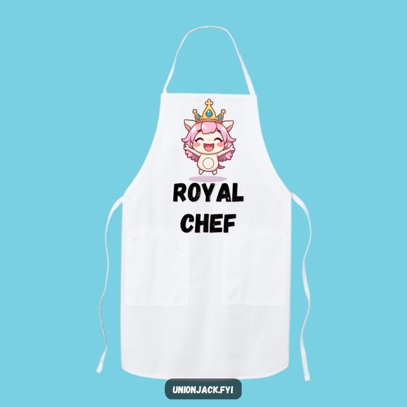 Funny Bouncing Crown Apron: Regal Kitchen Fun - Perfect Funny Gift