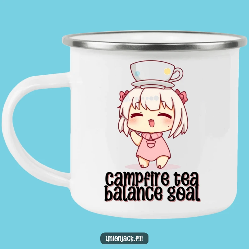 Funny Teacup Balance Camping Mug - Adventure-Ready Funny Gift