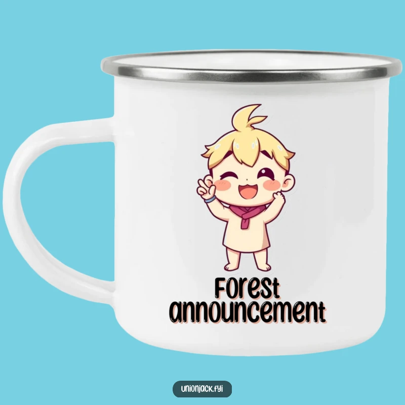 Funny Announcement Camping Mug: Your Proud Gesture for Outdoor News