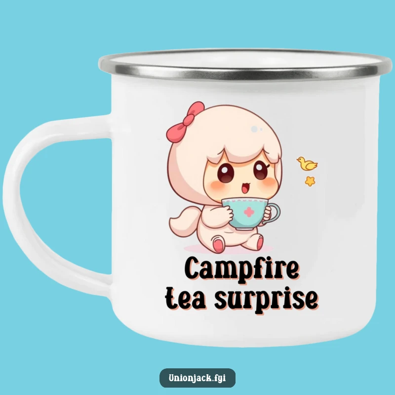 Funny Character Teacup Surprise Camping Mug: Adventure with a Twist