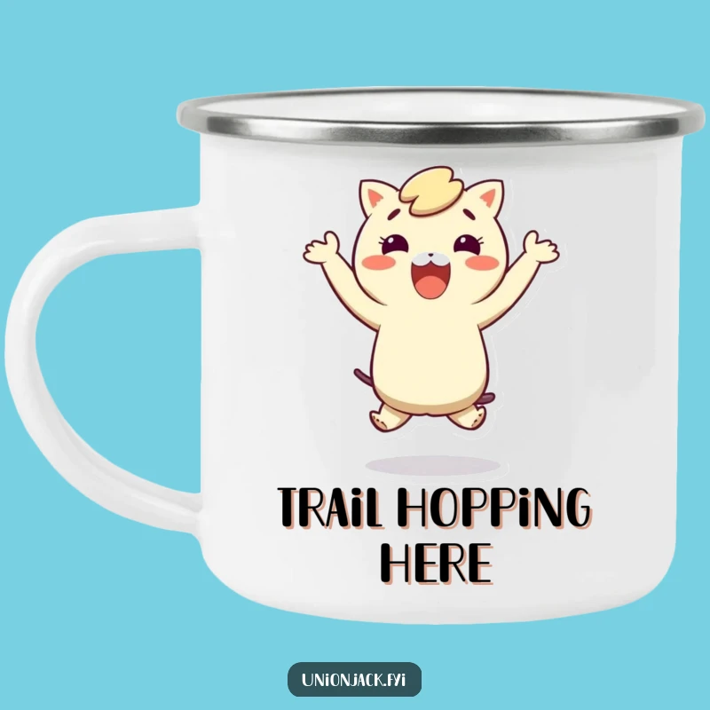 Funny Hop Camping Mug: Rugged Character Design, The Perfect Funny Gift for Outdoor Adventures!