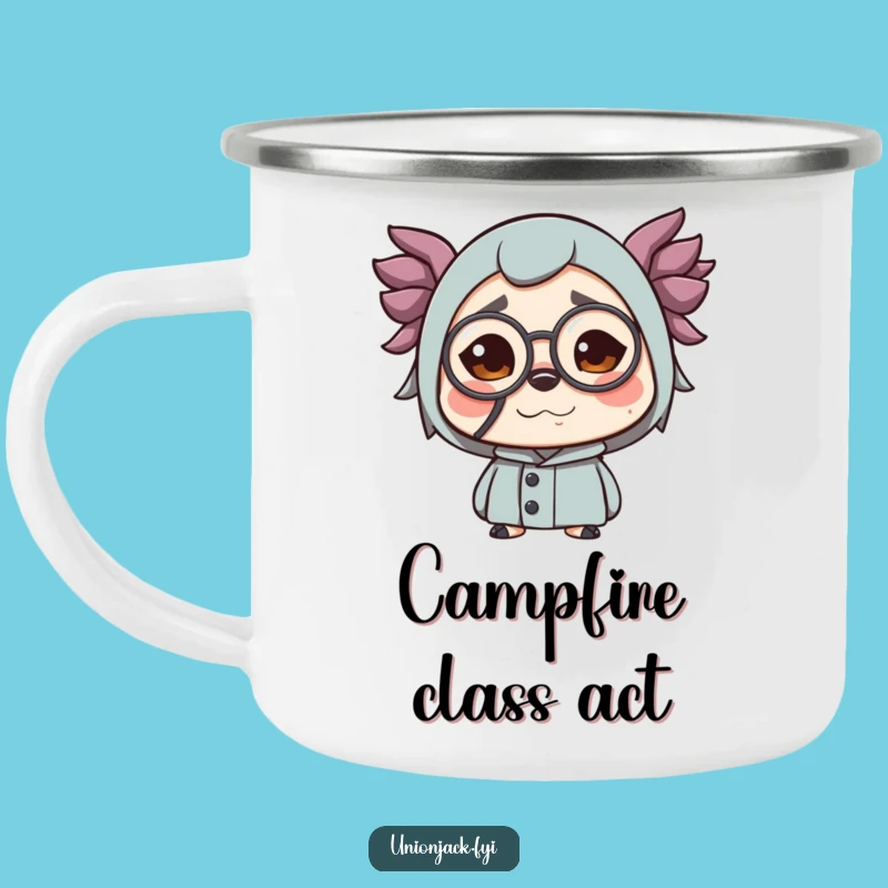 Funny Monocle Face Camping Mug - Refined Adventure