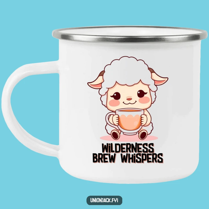 Funny Sheepish Grin Camping Mug: Outdoor Character Cup for Hilarious Adventures