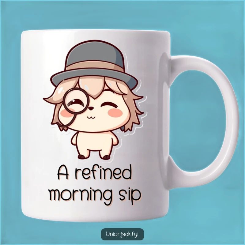 Funny Gentleman Character Mug: Sophisticated Wink & Humorous Style