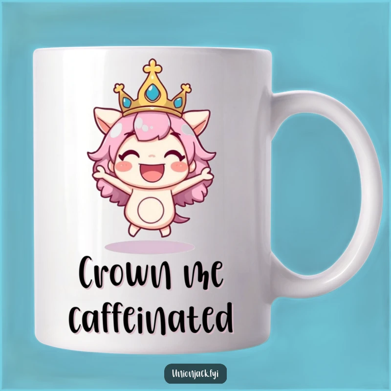Funny Bouncing Crown Mug: Regal Excitement for a Perfect Funny Gift