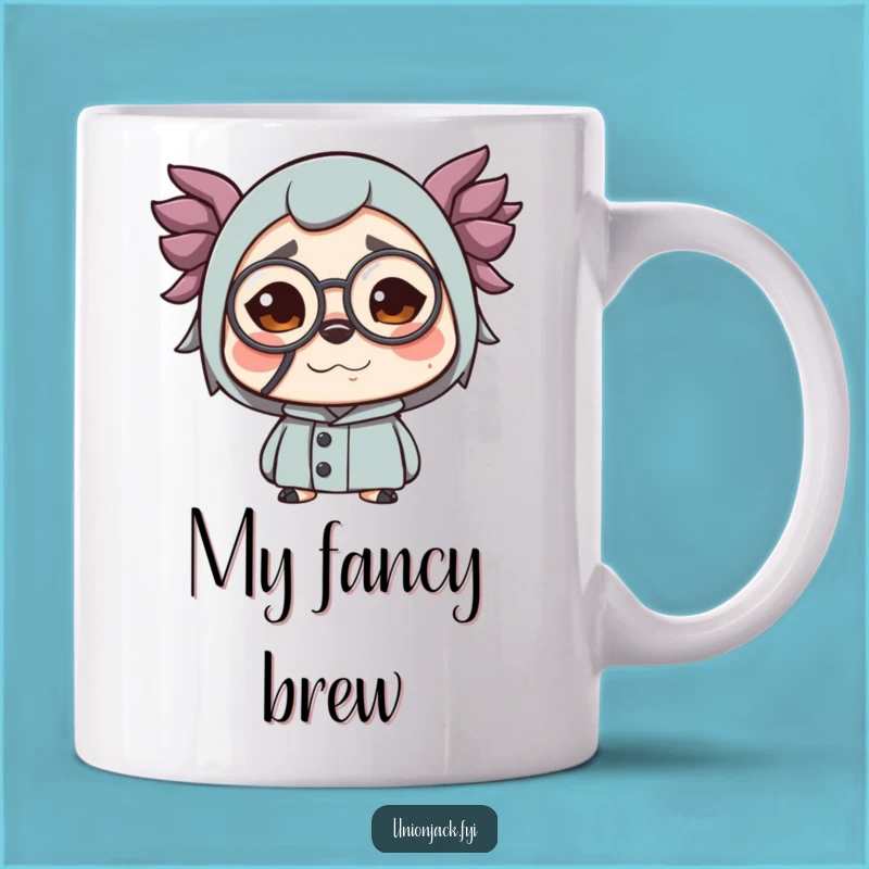 Funny Monocle Face Character Mug - Sophisticated Silliness Gift