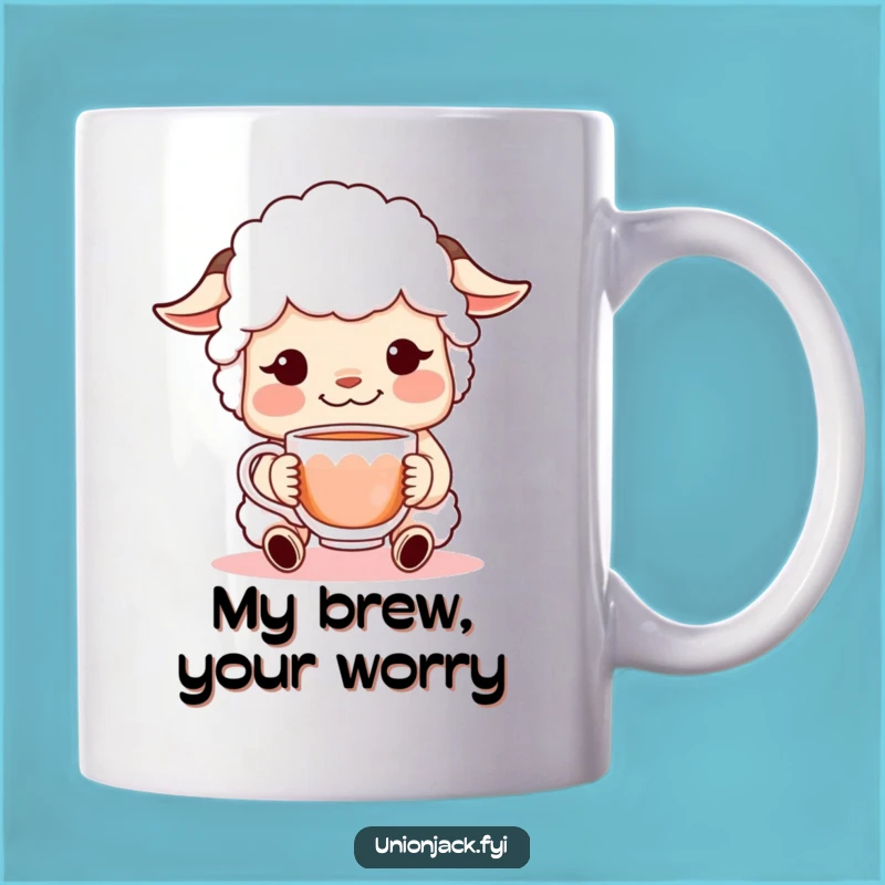 Funny Sheepish Grin Tea Offer Mug: A Hilarious Character Gift for Tea Lovers
