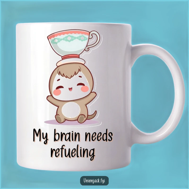 Funny Teacup Head Balance Mug - Hilarious Gift for Coffee Lovers