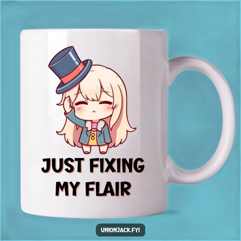 Funny Top Hat Mug: Dapper Wink & Adjust, Perfect Humorous Gift for Style!