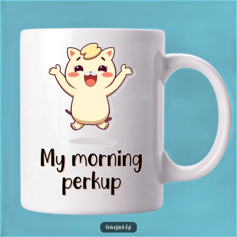 Funny Hop Mug: Joyful Character Design, Perfect Silly Gift for Anyone Who Loves to Leap!