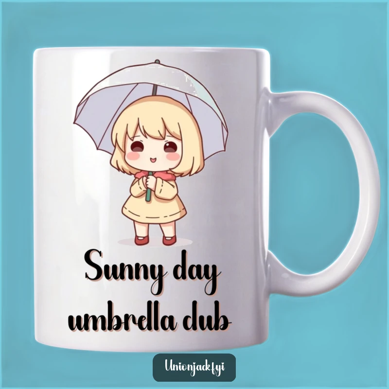 Funny Character Happy Brolly Mug: Sunshine on a Cloudy Day