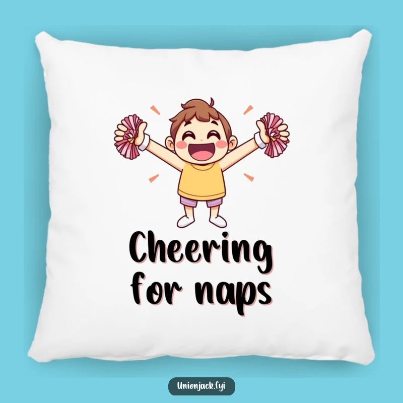 Funny Jovial Cheerleader Pillow: Cozy & Hilarious Accent for Your Space Gift