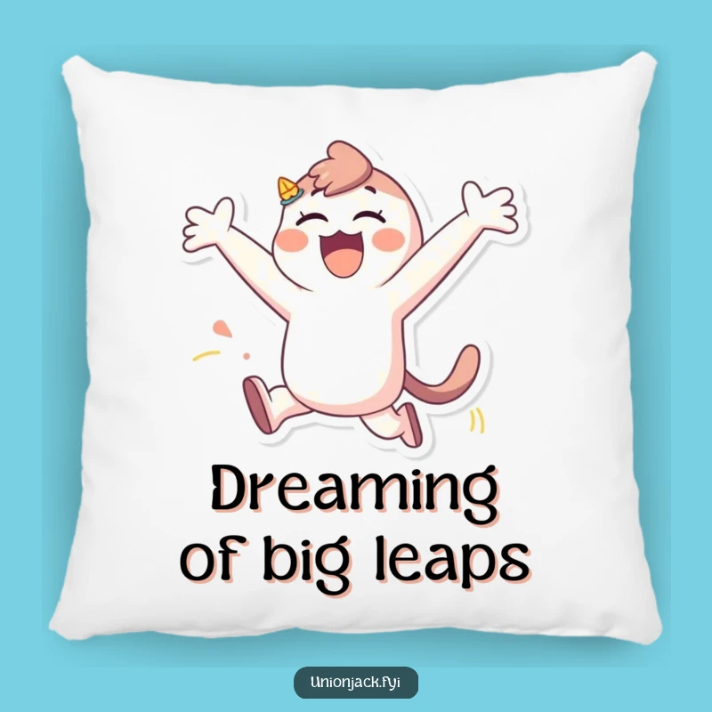 Funny Pillow: Comfy Character Leap Design, Perfect Funny Gift for Relaxation