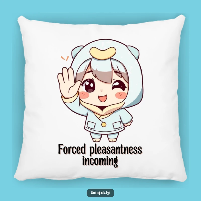 Funny Polite Salute Pillow: Soft Humorous Character Accent, Ideal Funny Gift