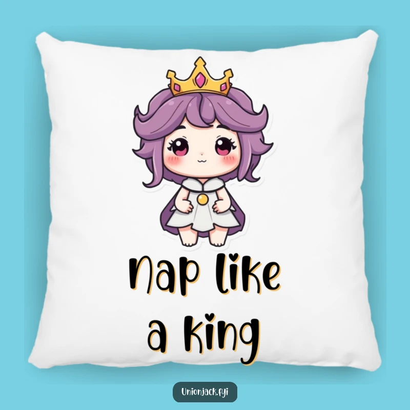 Funny Crowned Character Pillow: Regal Comfort for Majestic Lounging