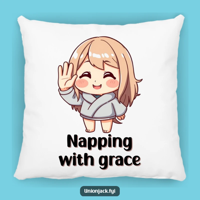 Funny Saluting Character Pillow - Polite Smile Comfort, Cozy and Funny Accent Gift