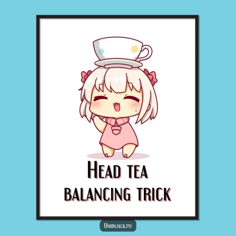 Funny Teacup Balance Digital Art - Instant Humor Funny Gift
