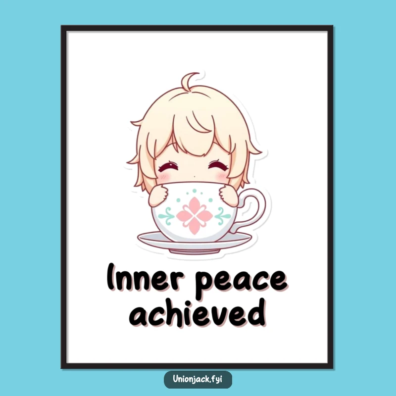 Funny Relax Digital Art: Printable Content Design, An Instant Funny Gift for Peaceful Decor!