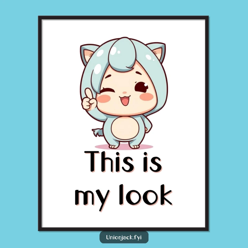 Instant Funny Art: Cute Character Wink & Nod - Proud Digital Download