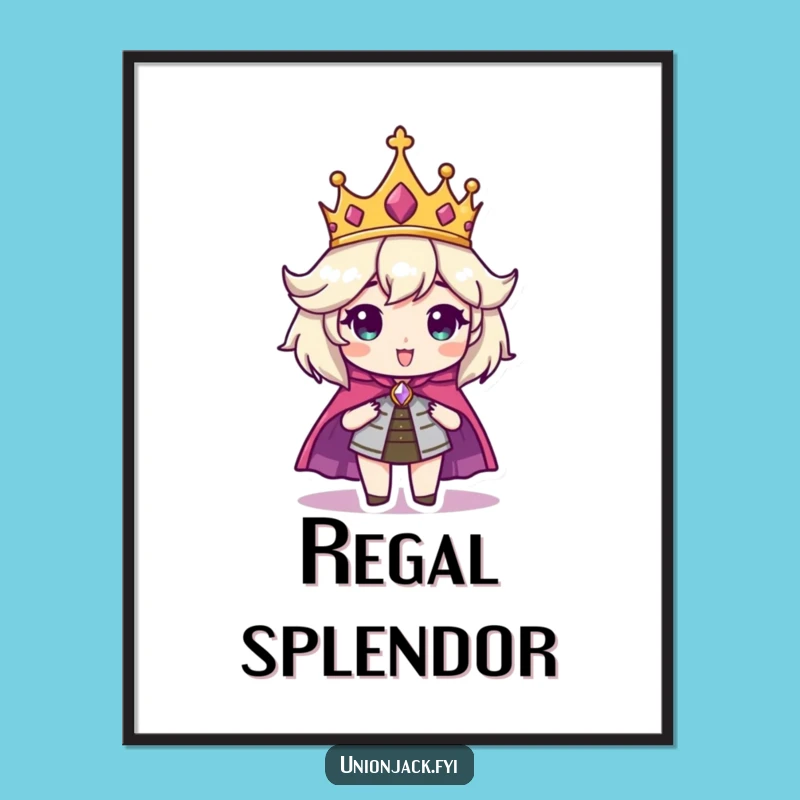 Funny Regal Character Digital Art - Instant Royal Wall Decor!