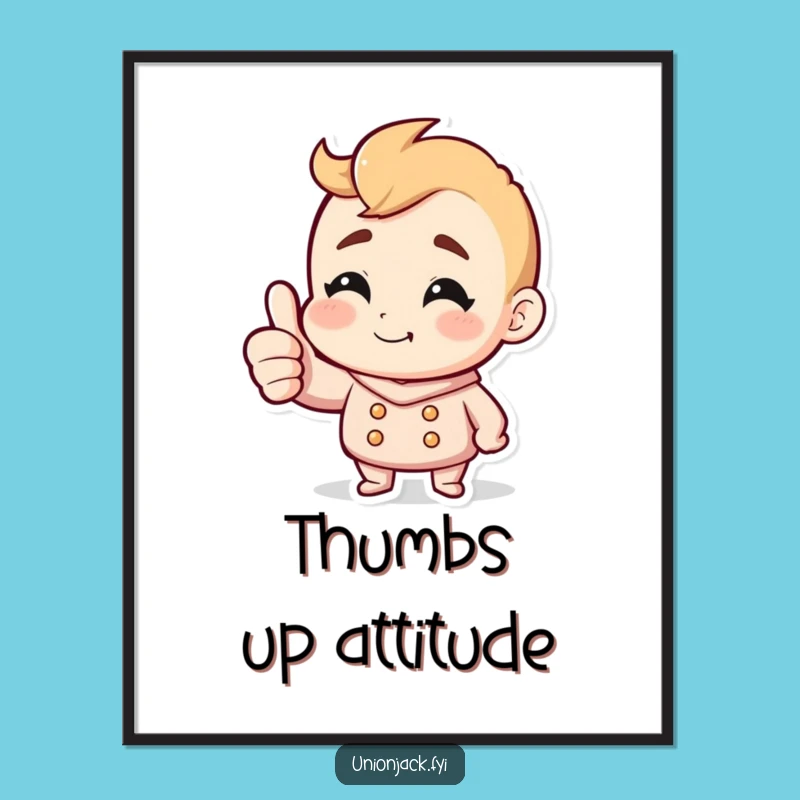 Funny Thumbs Up Grin Digital Art - Instant Positive Wall Decor!
