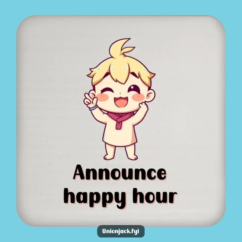 Funny Announcement Drink Coaster: Protect Surfaces with Proud Announcement Style