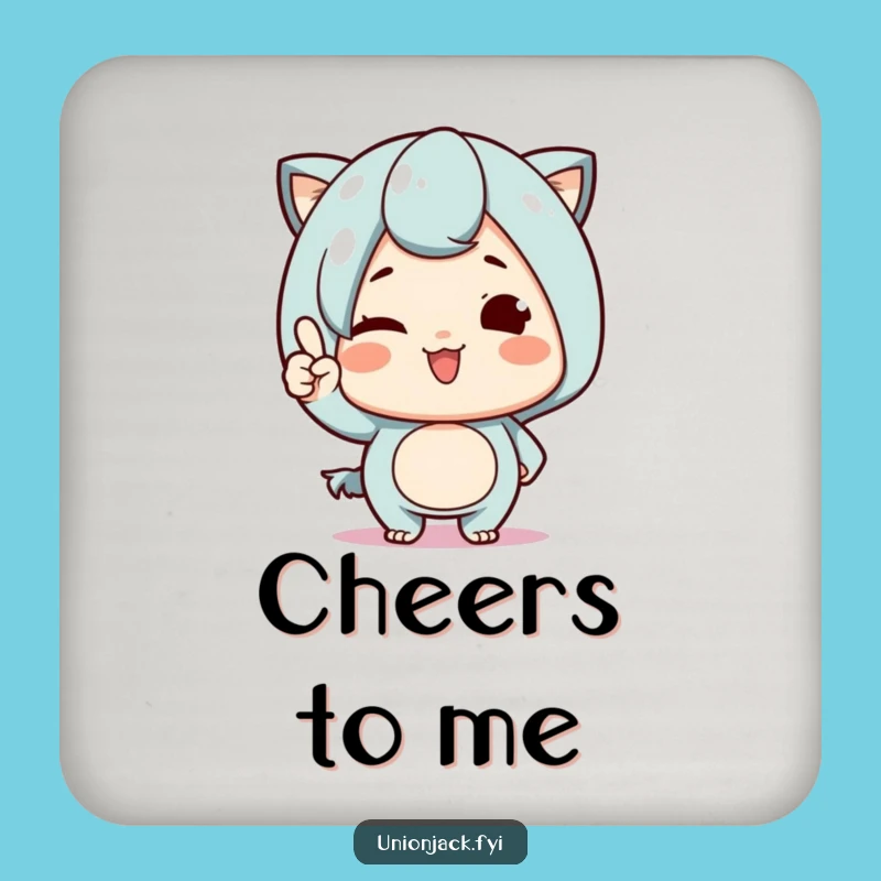 Table Funny Coaster: Cute Character Wink & Nod - Proud Surface Protector