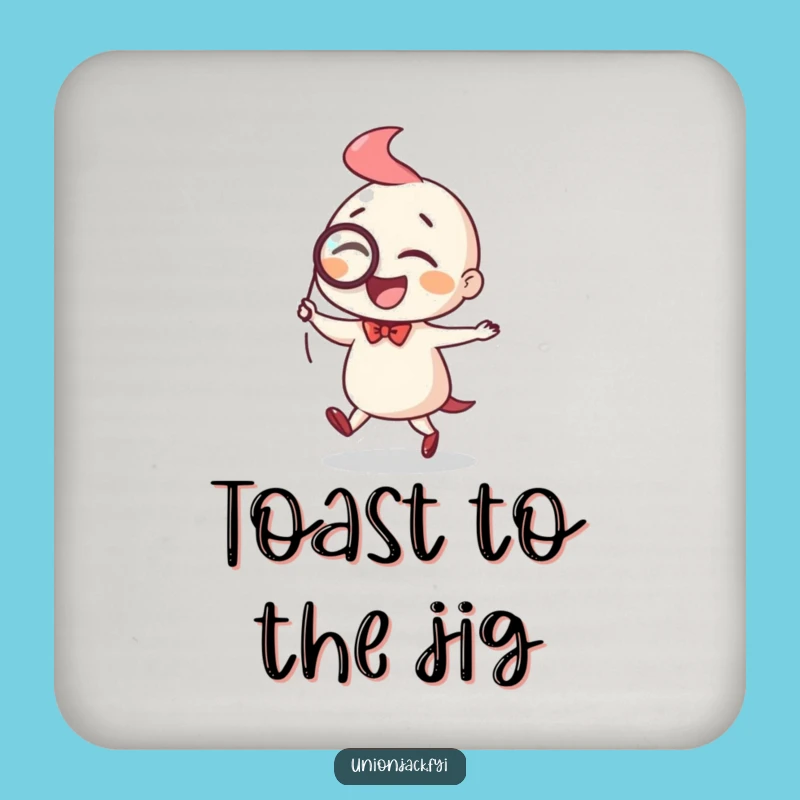 Funny Dapper Dance Coaster: Elegant Character Protection for Tabletops