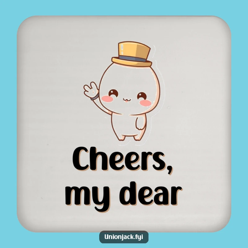 Funny Top Hat Wave Coasters: Protect Surfaces with Dapper Charm - Perfect Funny Gift