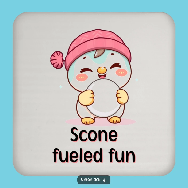 Funny Winking Scone Drink Coaster: Protect Surfaces with Hilarious Treat Charm Gift