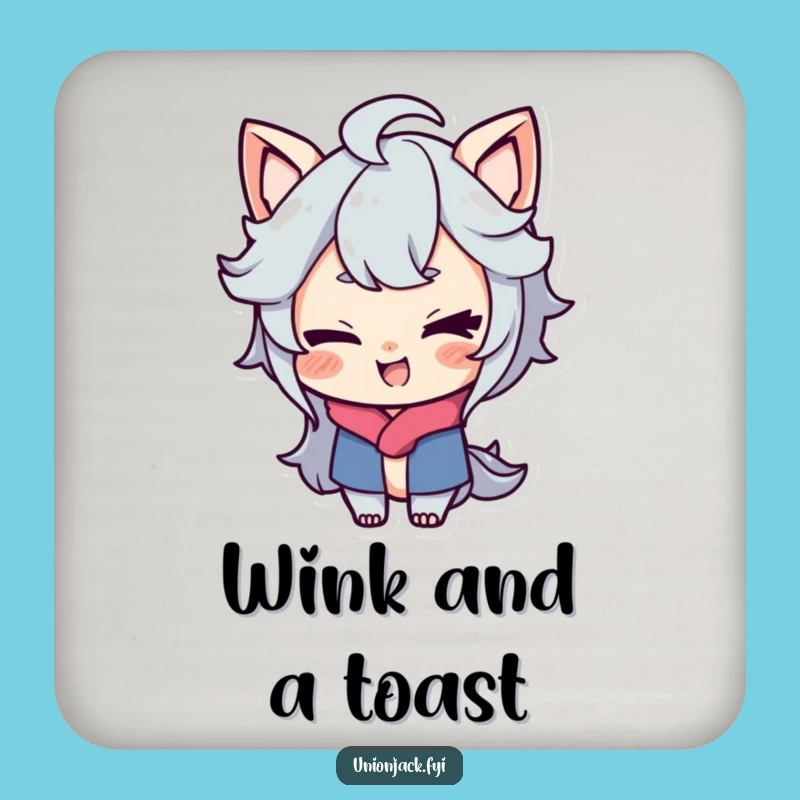 Funny Cheeky Wink Coaster: Protect Surfaces with Playful Sass