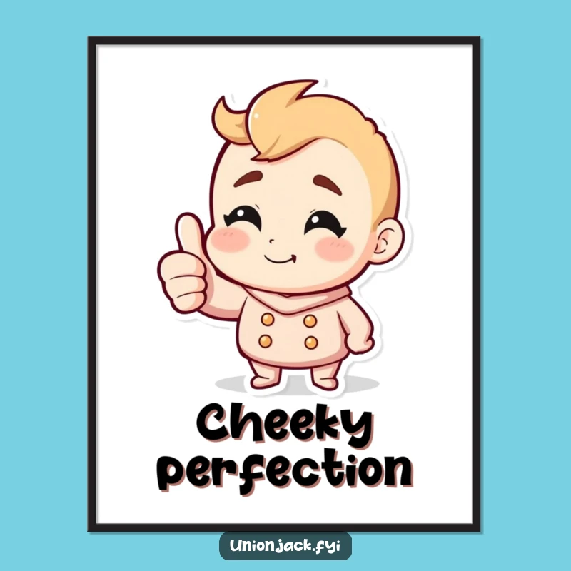 Funny Thumbs Up Grin Poster - Hilarious Character Wall Art!