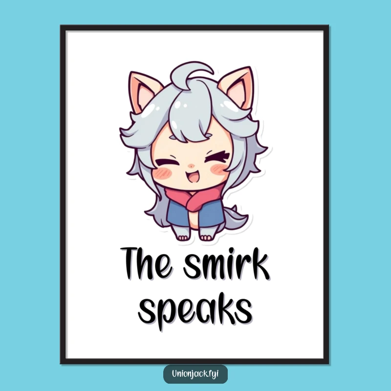 Funny Cheeky Wink Poster: Add Playful Charm to Your Walls