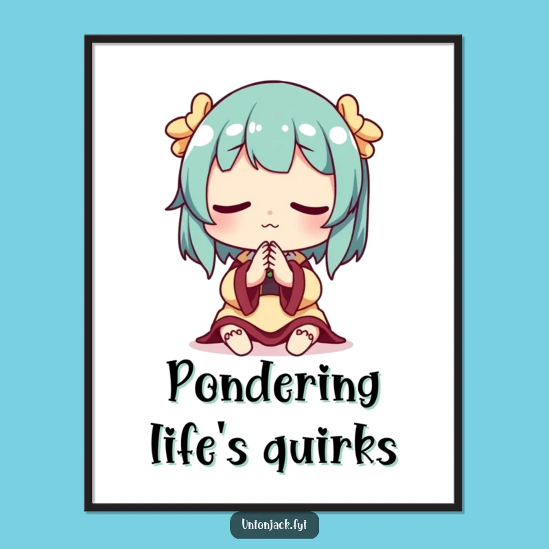 Funny Thoughtful Poster: Artistic Pensive Design, A Sophisticated Funny Gift for Wall Art!