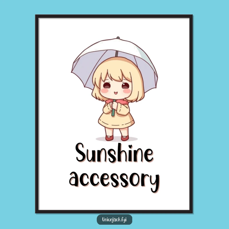 Funny Character Happy Brolly Poster: Decorate with Whimsical Joy