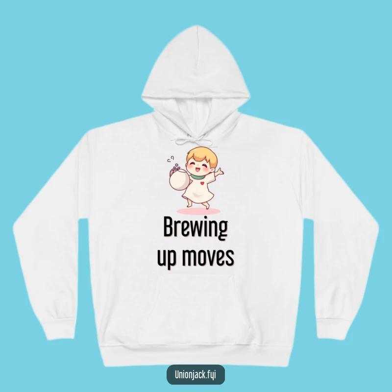 Funny Tea Jig Character Hoodie: Cozy Up with Happy Brew Vibes!