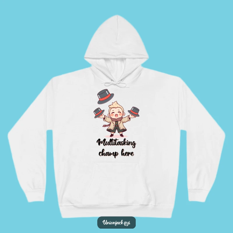Funny Juggling Hats Hoodie: Cozy Playful Character Comfort Gift