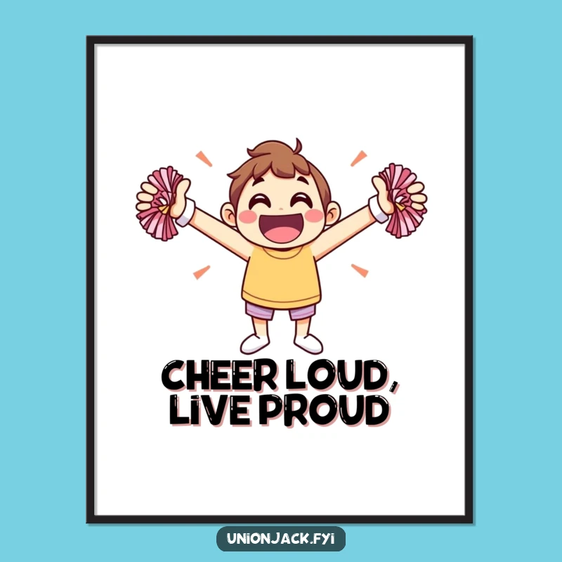 Vibrant Free Printable Wall Art: Jovial Character Cheer Downloadable Decor