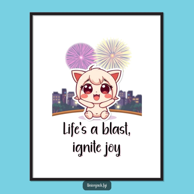 Free Printable Wall Art: Character's Fireworks Wonder - Dazzling Downloadable Decor Gift