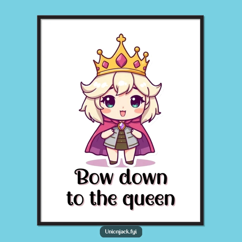 Funny Free Printable Wall Art: Regal Character Downloadable Decor