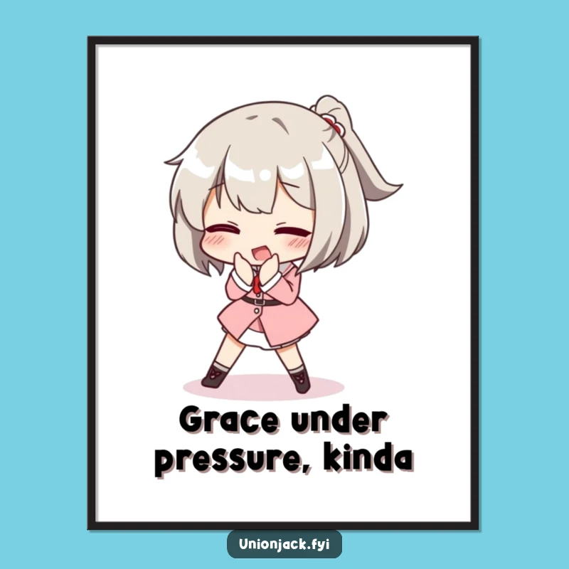 Comical Free Printable Wall Art: Posh Curtsey Mishap, Humorous Downloadable Art for Decor