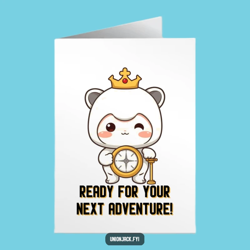 Free Printable Birthday Card: Proud Compass Character - Funny Downloadable Gift